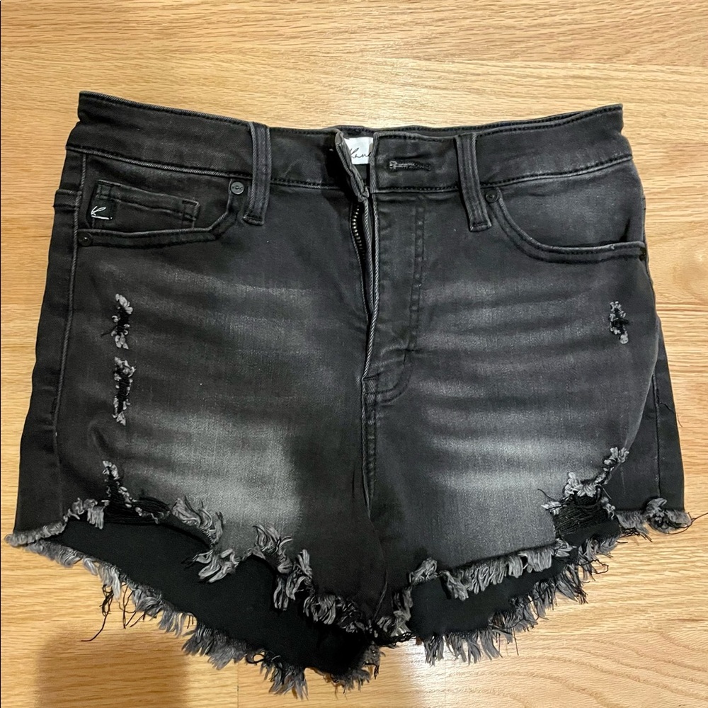 Kancan black denim shorts M